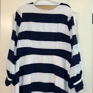 Dainty Jewells navy and white striped dress